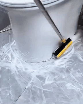 2-in-1 Floor Scrub & Wipe Brush